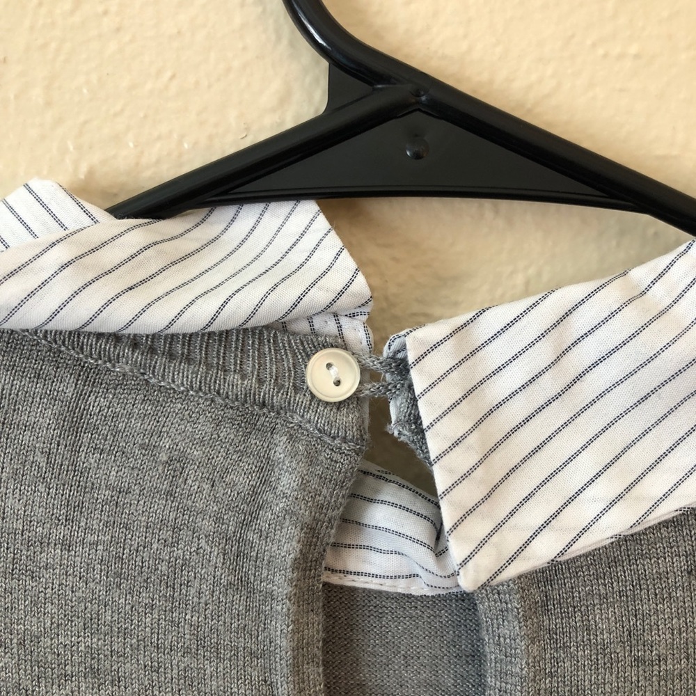 Sweater & Collared Short Combo (Faux Layered) - Picture 4 of 4